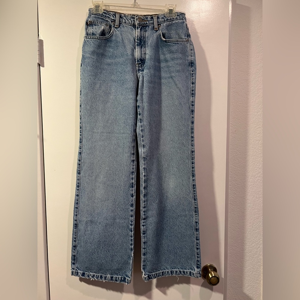 Vintage Ralph Lauren flare leg jeans - size 6 with 31 inch length.